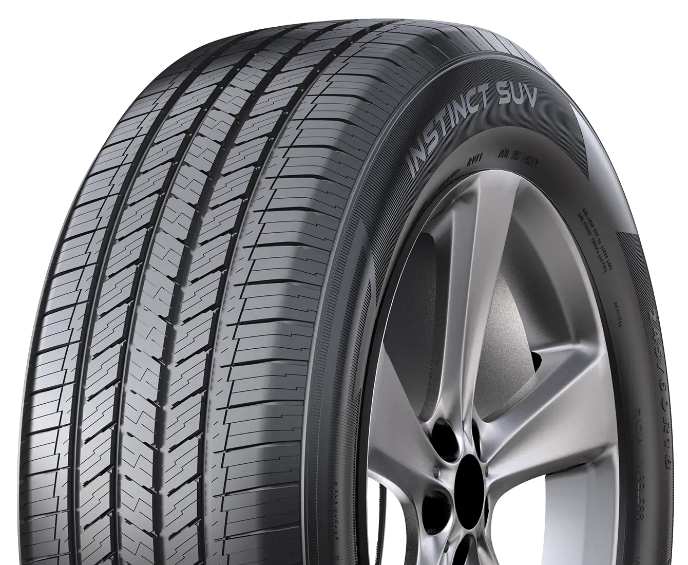 Close-up of INSTINCT SUV performance tire showcasing tread design for enhanced grip and handling