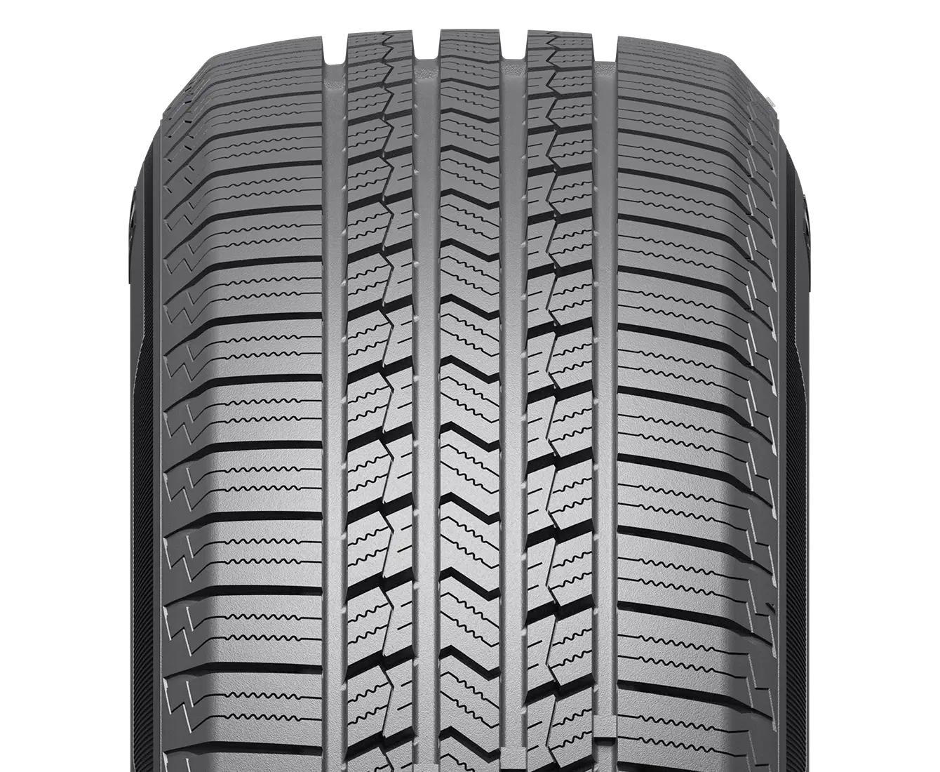 Tread pattern of winter tires engineered for enhanced grip on snow and ice for winter driving safety.